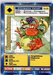 Tarjeta coleccionable Digimon 1999 TCG Bo-08 ShogunGekomon Digimon TCG - Imagen 1 de 3