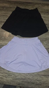 2 Size 8  Girl's"All In Motion" Skorts (Black & Light Purple) - Picture 1 of 5
