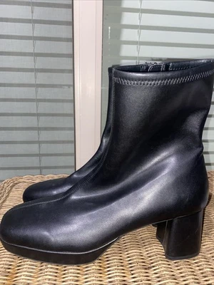 Nuevo Botín Aerosoles Para Mujer Sussex Negro Suelas Gruesas Talla 12m Foto 1 de 4