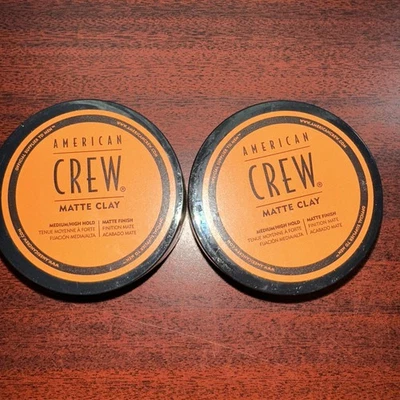 2X American Crew Matte Clay - Medium/High Hold - Matte Finish 3 Oz Each - Image 1 of 2