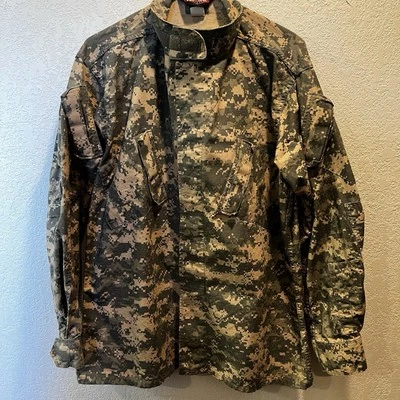 Tru-Spec Military Jacket Shirt Men's Large Camouflage Army Cargo Button Pockets - Image 1 of 4