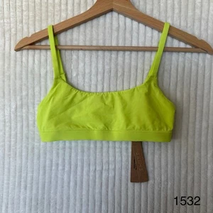 NWT Skims Fits Everybody Scoop Neck Bralette Neon Green Size XS - Picture 1 of 7
