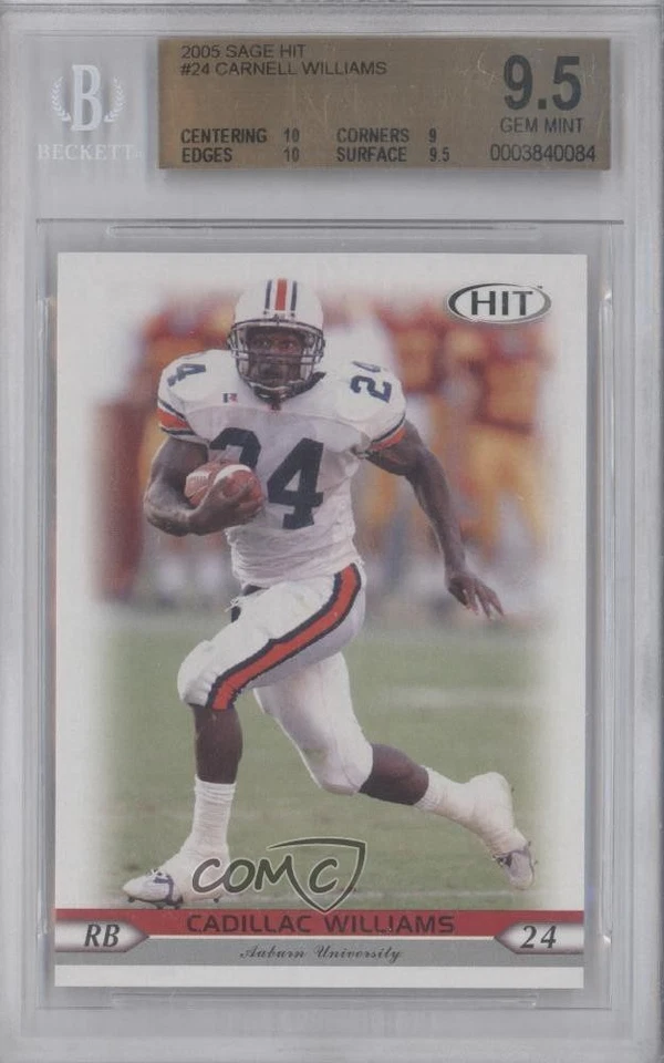2005 SAGE Hit Cadillac Williams #24 BGS 9.5 GEM MINT Rookie RC - Image 1 of 2