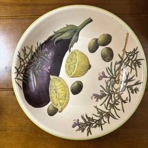 Plato de pasta de cerámica Williams Sonoma berenjena vegetal 9,5" tazón para servir - Imagen 1 de 3