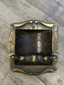 Vintage Amerock Carriage House Antique Brass Wall Mount Soap Dish Holder Grab - Picture 1 of 5