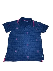 Psycho Bunny kids boys' size 10-12 years M black short sleeve polo - Picture 1 of 5