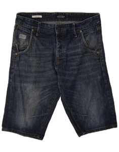 JACK & JONES Mens Loose Fit Denim Shorts W32 Medium Blue Cotton AG02 - Picture 1 of 3