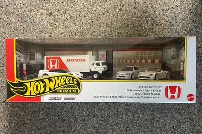2025 Hot Wheels Premium Diorama Collector Set Honda Civic Type R NSX S2000 - NEW - Image 1 of 4
