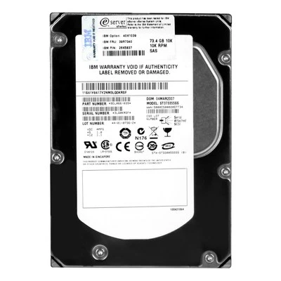 IBM 39R7340 26K5837 73GB 10K 16MB SAS 3.5'' ST373355SS - Image 1 of 3