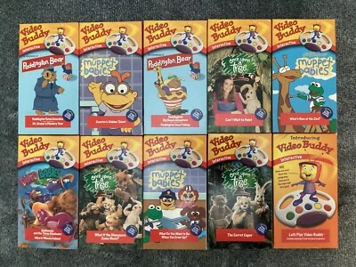 Video Buddy Interactive VHS - Lot Of 10 Foto 1 de 4