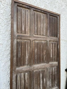LINENFOLD ANTIQUE CARVED FURNITURE DECORATION LINENFOLD PANEL 190cm x 90cm - Picture 1 of 8