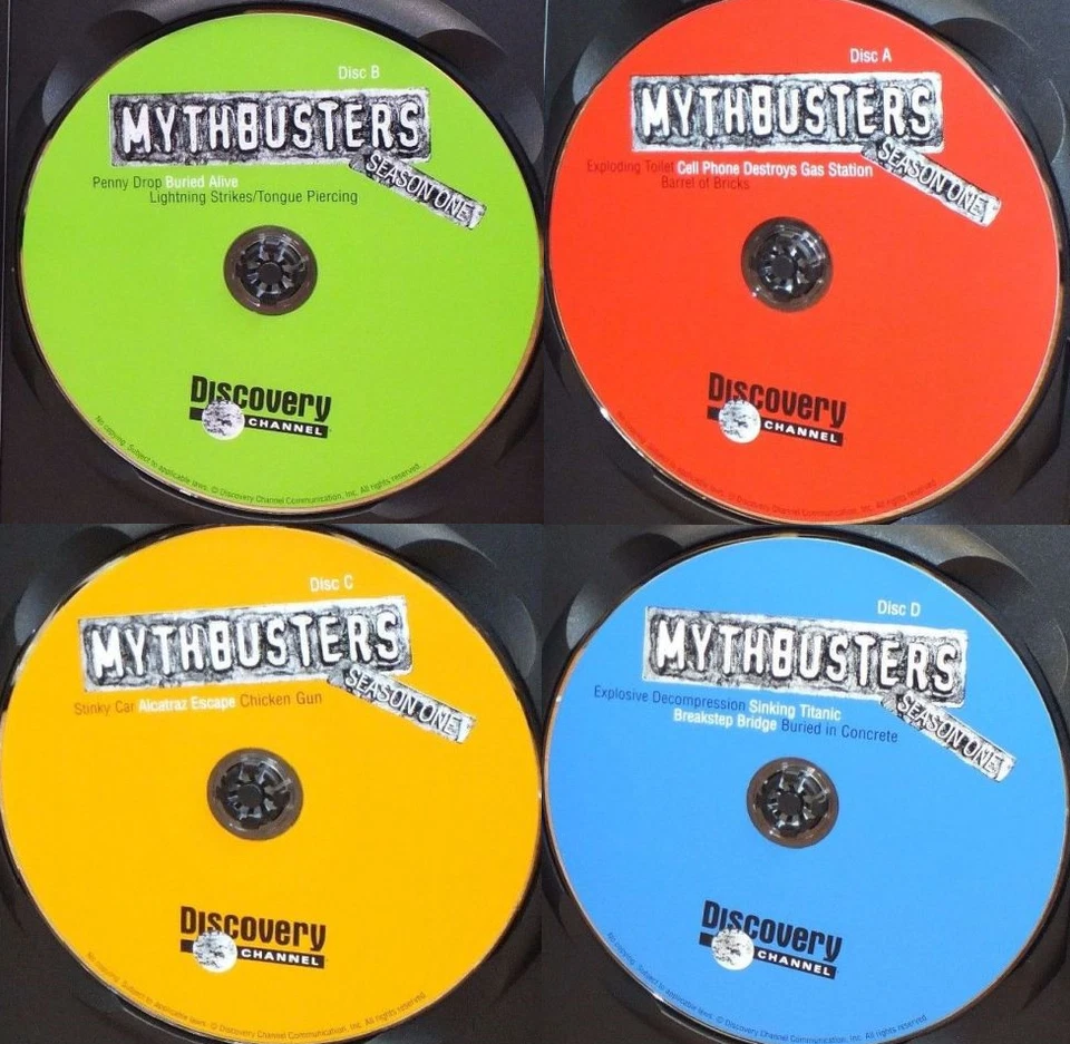 Individual Replacement Mythbusters (Disc Only Letter A-D DVD) Season One! *READ* - Image 1 of 1