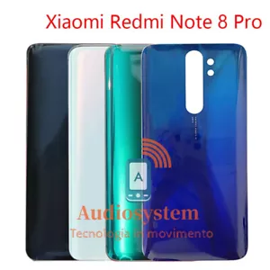 COVER POSTERIORE +BIADESIVO Per XIAOMI REDMI NOTE 8 PRO VETRO SCOCCA M1906G7G - Imagen 1 de 1