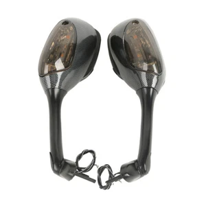 Rearview Mirrors Turn Signal Fit For Suzuki GSXR600 750 06-24 GSXR1000 05-15 14 - Picture 1 of 12