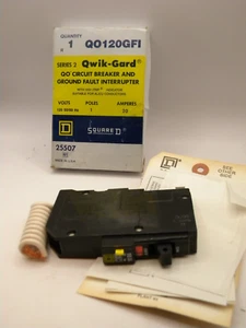 SQUARE D QO120GFI ERDSCHLUSSSCHUTZSCHALTER 1POLIG 20AMP 120VAC ser 2 - Bild 1 von 4