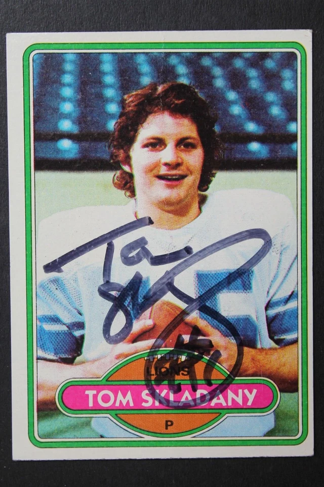 Tom Skladany Detroit Lions Ohio State Autographed 1980 Topps #463 Signed Card - Image 1 of 3