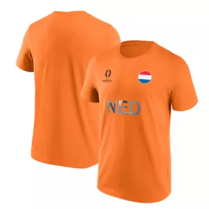 Netherlands UEFA Men's T-Shirt Euro 2024 Nation Flag Top - New - Picture 1 of 3