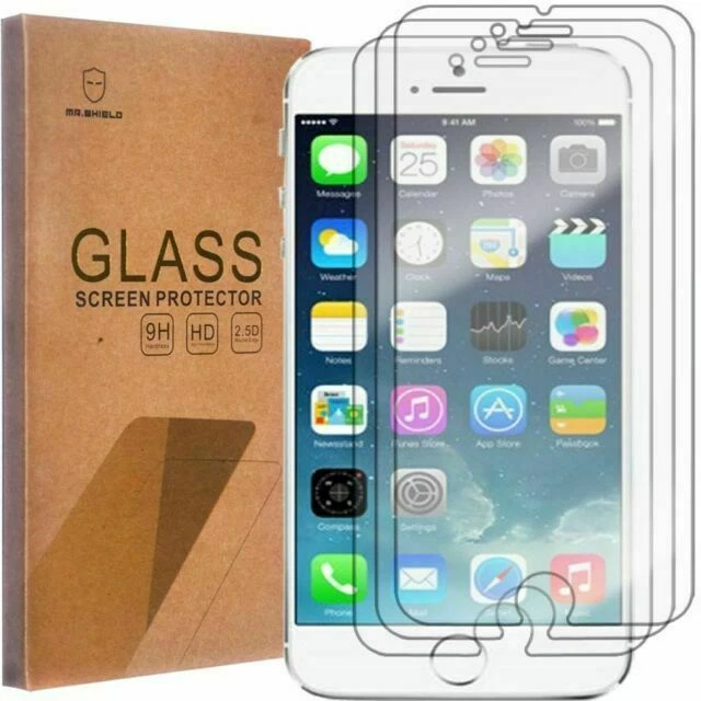 Mr Shield Tempered Glass Screen Protector for Apple iPhone 6 - 3 Pack