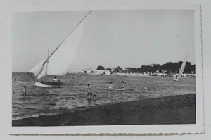 02923 Foto d'epoca 076 - Spiaggia di Valdesi Mondello - Palermo 1951 - Foto 1 di 2