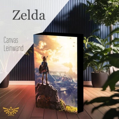 NINTENDO Legend Of Zelda - Breath of the Wild / Leinwand Bild mit Lichteffekt