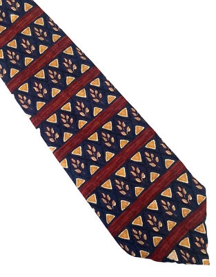 Галстук-галстук AKA Eddie Bauer осень тематический в полоску сделано в США 3,75 дюйма W 58 дюймов L - Изображение 1 из 4