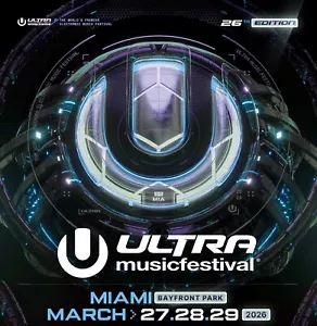 3-DAY GA Tickets - Ultra Music Festival - UMF Miami 2026 Wristbands - Picture 1 of 1