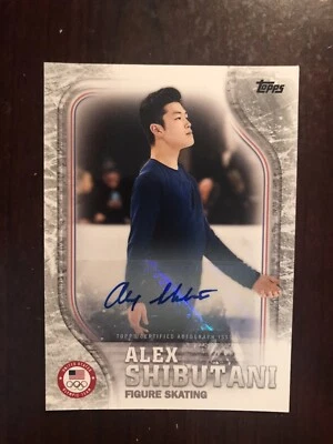 Autógrafos del equipo olímpico de Estados Unidos 2018 Topps plateados #US21 - Alex Shibutani - patinaje Foto 1 de 2
