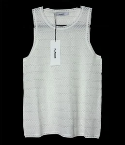 Thakoon Tank Top Medium Lace Jacquard Crewneck Sheer Coquette Delicate Mesh NEW - Picture 1 of 9