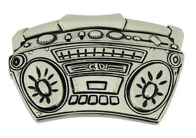 Boom Box Estéreo Estilo Antigua Escuela Rap Hip Hop Cinturón Hebilla Rock Rebel Hombres Retro. Foto 1 de 4