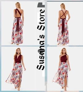 NWT Bebe SIZE S Printed Convertible Maxi Dress Beautiful and Sexy Maxi!! $198 - Picture 1 of 13
