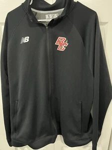 Chaqueta de rendimiento New Balance Boston College negra con cremallera XL excelente estado. - Imagen 1 de 4
