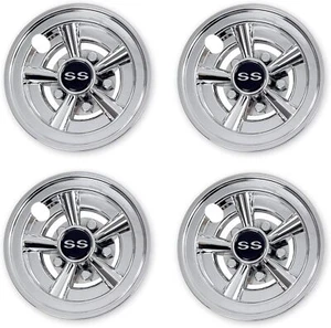 NOKINS Golf Cart SS Wheel Covers Hub Caps for Most Golf Carts 8 inch(Set of 4) - Picture 1 of 6