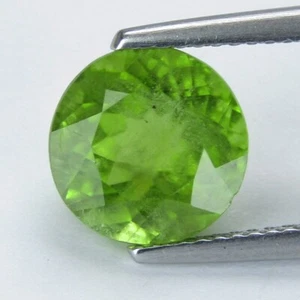 3.80Cts Deluxe 100% Natural Green Peridot  9.5mm Round Shape Loose Gemstone - Picture 1 of 4