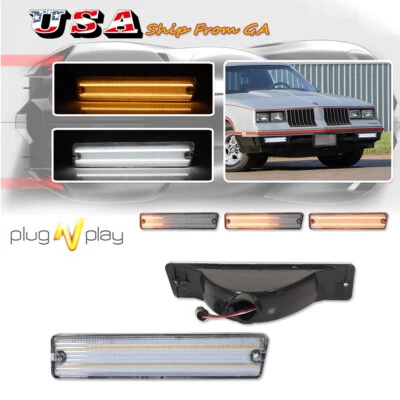 Luces de señal de estacionamiento LED transparentes para 81-88 Oldsmobile Cutlass Supreme Foto 1 de 4