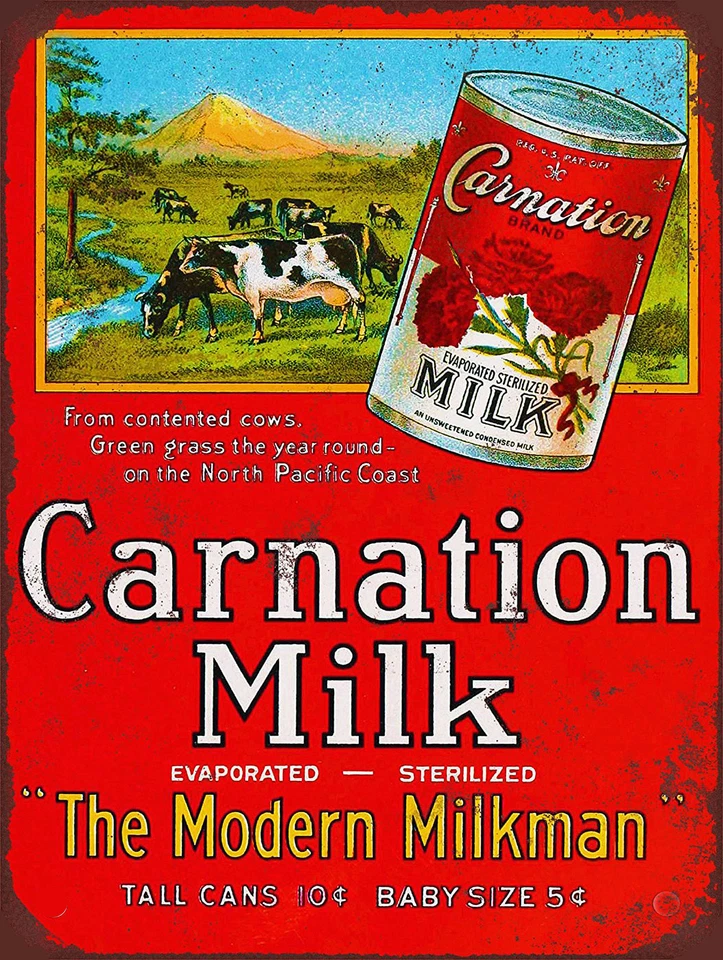 Leche de clavel, estilo retro vintage letrero de metal/placa cobertizo cocina hombre cueva  Foto 1 de 1