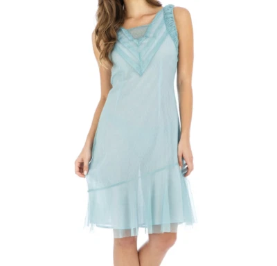 NATAYA Blue Vintage style cocktail DRESS XS-S STELLA AL-632 TURQUOISE NWT - Image 1 of 4