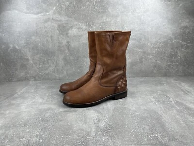 ¡Raro! Botas de Motociclista Diesel Y2K Vintage Cuero Marrón Arena Talla 39 Hechas en BAH Foto 1 de 4