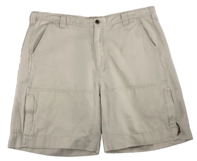 Pantalones Cortos de Senderismo de Carga Woolrich Para Hombres Talla 38 Beige Frente Plano Alto Algodón Foto 1 de 4