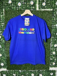 Vintage Legoland California T Shirt Blue 1999 Theme park Promo NWT 14/16 RARE - Picture 1 of 5
