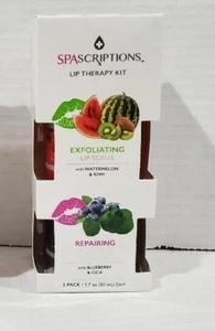 2 Pack SpaScriptions Lip Therapy Kit Exfoliating watermelon & blueberry  1.7 Oz. - Picture 1 of 1
