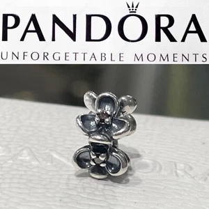 Retired Pandora Wandas Garden TOURMALINE Flower Pansy S925 ALE Rare - Picture 1 of 7