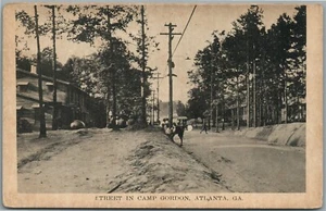 ATLANTA GA STREET IN CAMP GORDON ANTIKE POSTKARTE - Bild 1 von 2