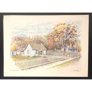 Stan Haring Herbert Hoover Birthplace West Branch Unframed Print 14.25"x10.25" - Picture 1 of 5