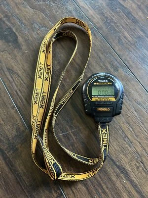* * * Редкий винтажный секундомер Timex Triathlon водонепроницаемый хронограф Indiglo - Изображение 1 из 4