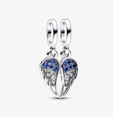 Pandora Teilbarer Engelsflügel Charm Anhänger 925 Silber  - Bild 1 von 4
