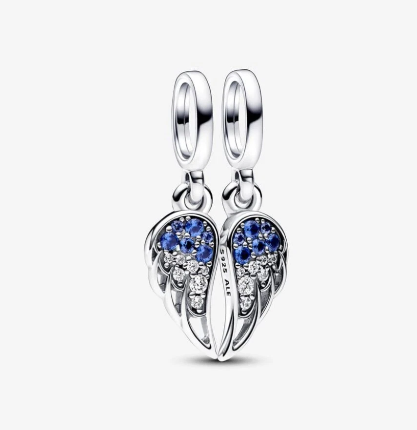 Pandora Teilbarer Engelsflügel Charm Anhänger 925 Silber  - Bild 1 von 4