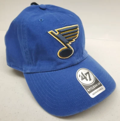 '47 Clean Up St. Louis Blues Relaxed Adjustable Strapback Cap NHL Royal Blue NEW - Image 1 of 4