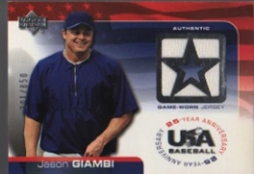 JASON GIAMBI 2004 USA BASEBALL 25 ANNIVERSARY GAME JERSEY - Image 1 of 1