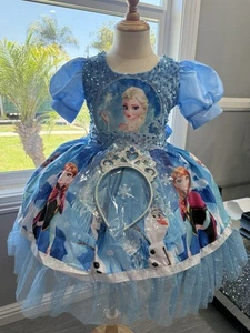 Frozen Girls Dress - Picture 1 of 2