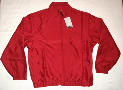NUEVA Chaqueta de Golf Cutter & Buck CD WindTec Roja Cremallera Completa XL Astute MCO00841 Foto 1 de 4